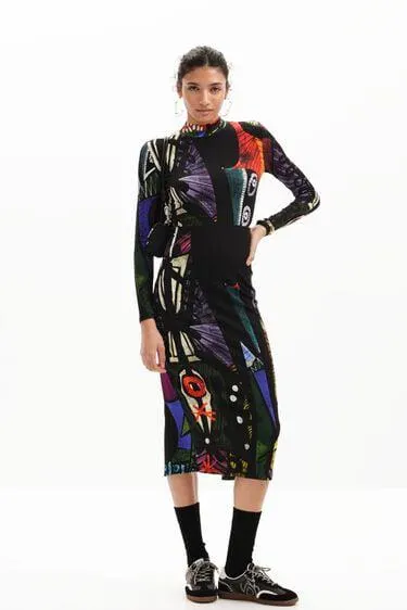 Vestido midi arty M. Christian Lacroix