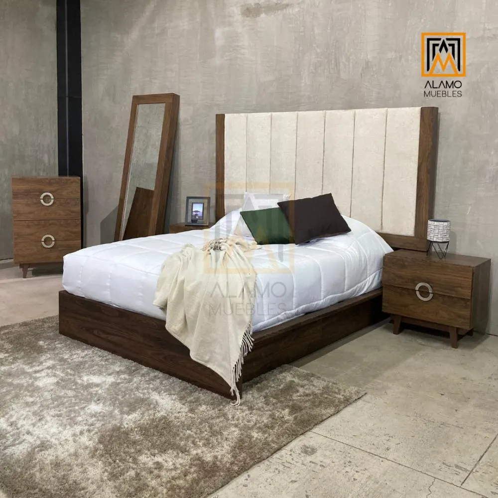 Recámara Italia King Nogal 6 Piezas Promo