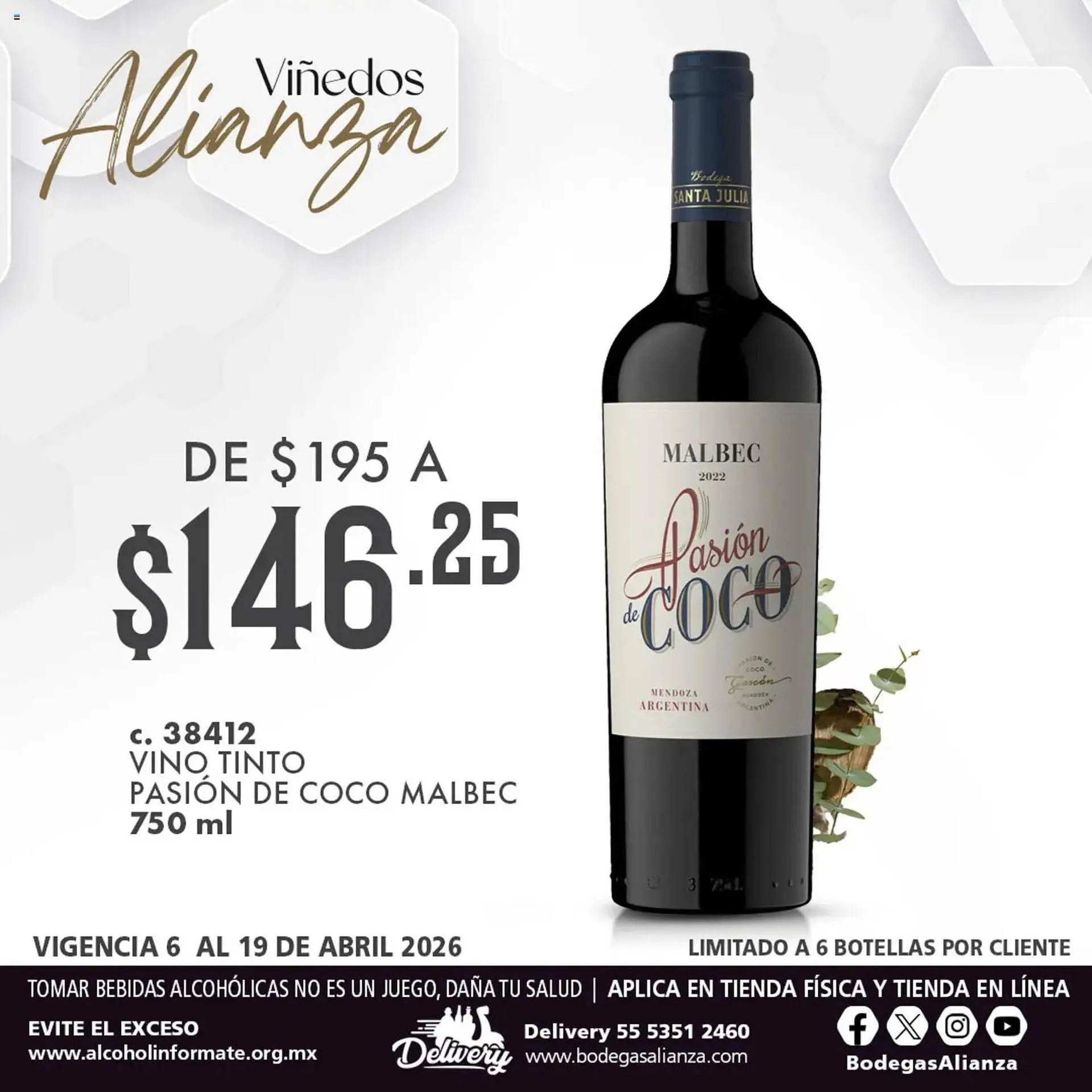 Catálogo de Folleto Bodegas Alianza 6 de abril al 19 de abril 2026 - Pagina 1