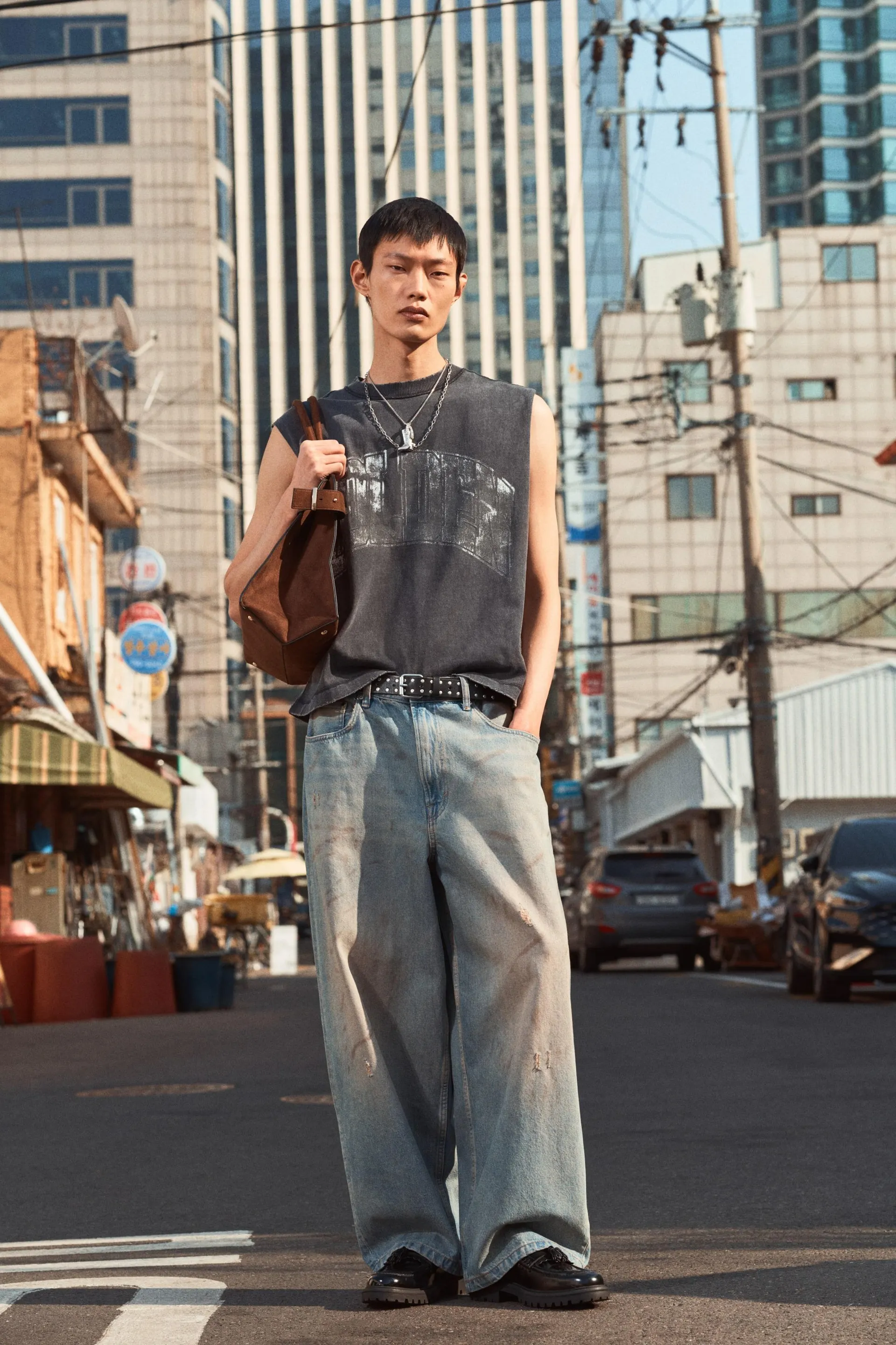 Playera sin mangas Oversized Fit