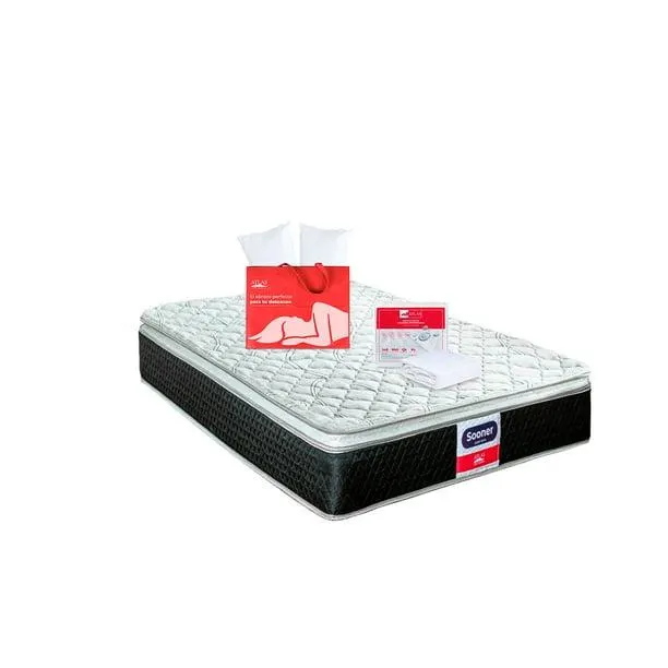 Colchón Individual + Almohadas Atlas Basic + Protector Individual Colchones Atlas Sooner