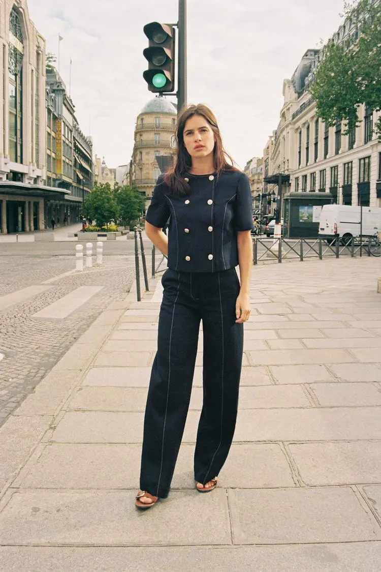 BLAZER CRUZADO MANGA CURTA