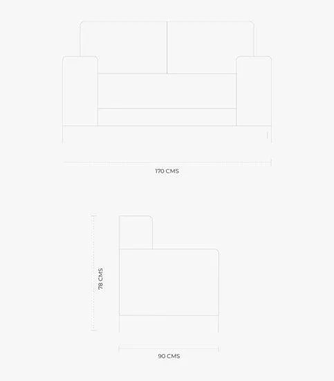 Love Seat Enna De Tela Color Beige