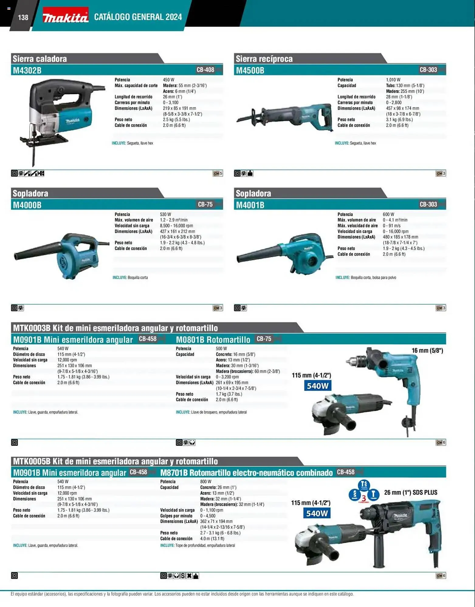 Catálogo de Catálogo Makita 4 de septiembre al 1 de julio 2026 - Pagina 138