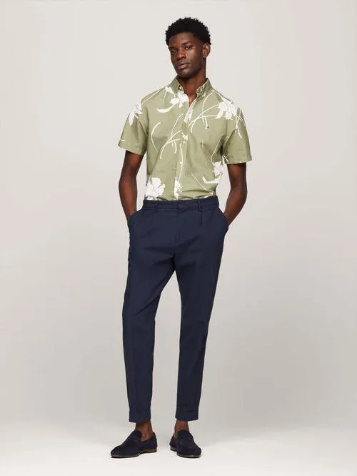 Camisa tropical de manga corta en popelín de hombre Tommy Hilfiger