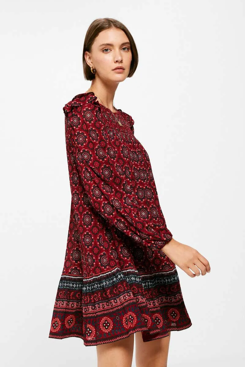 Vestido Corto Estampado