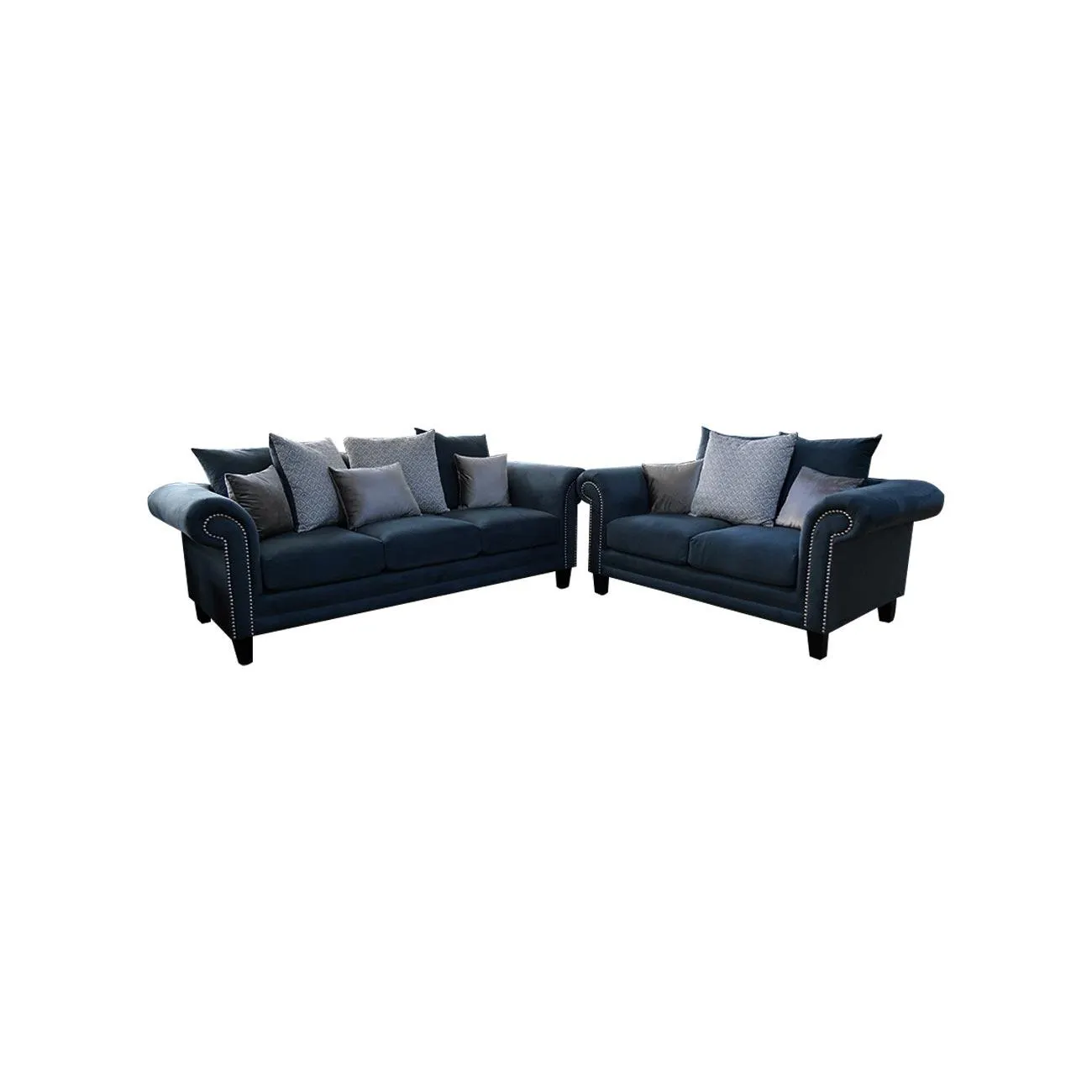 SALA CAPRI 3.2 COLOR GRIS EN TELA VICENZA GRAY