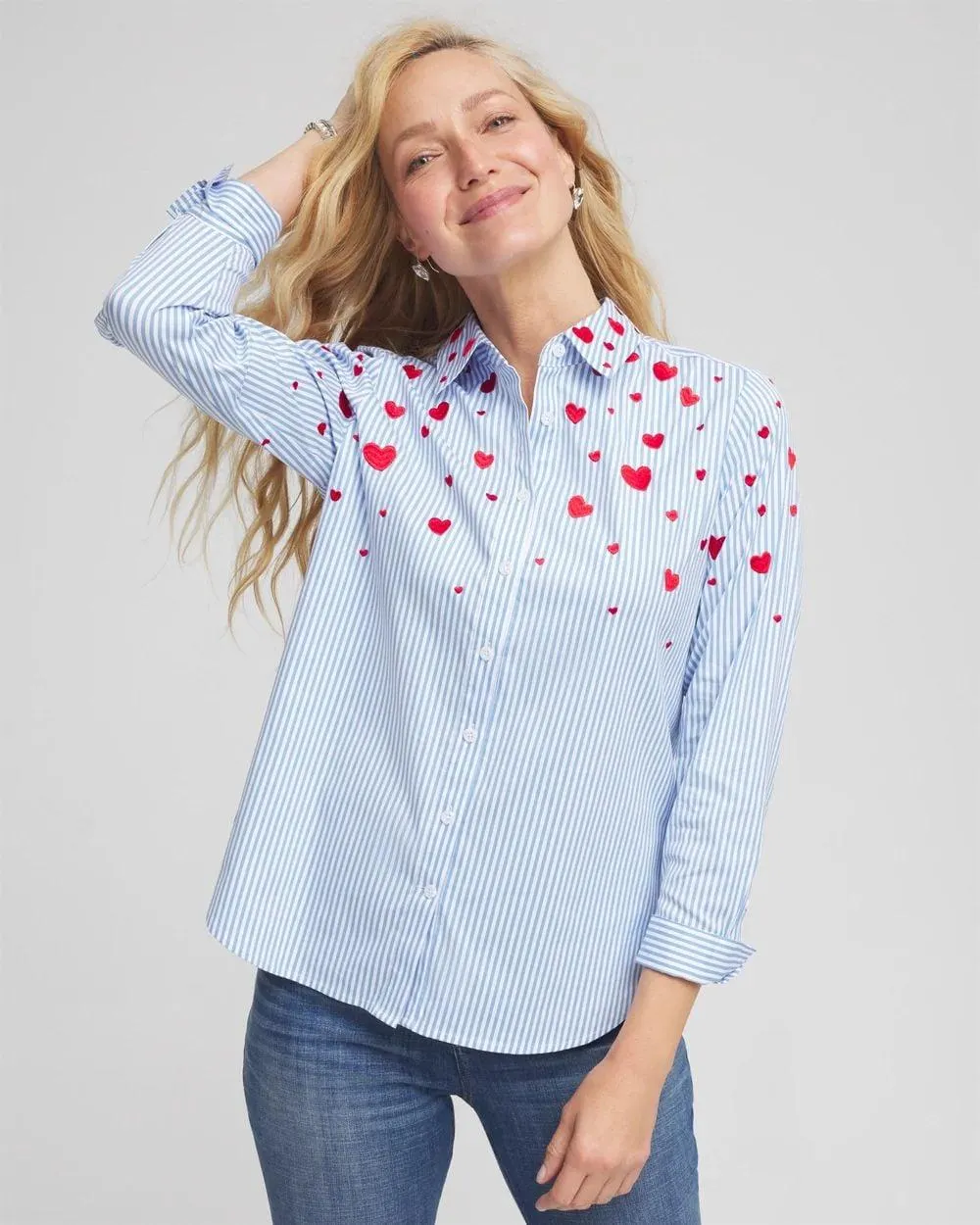 V-Day Striped Poplin Shirt