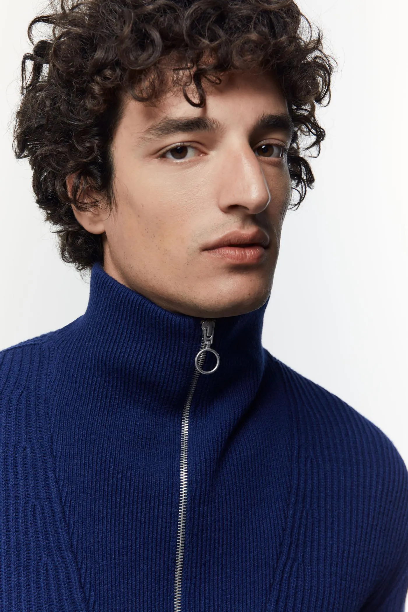 Jersey cremallera canalé