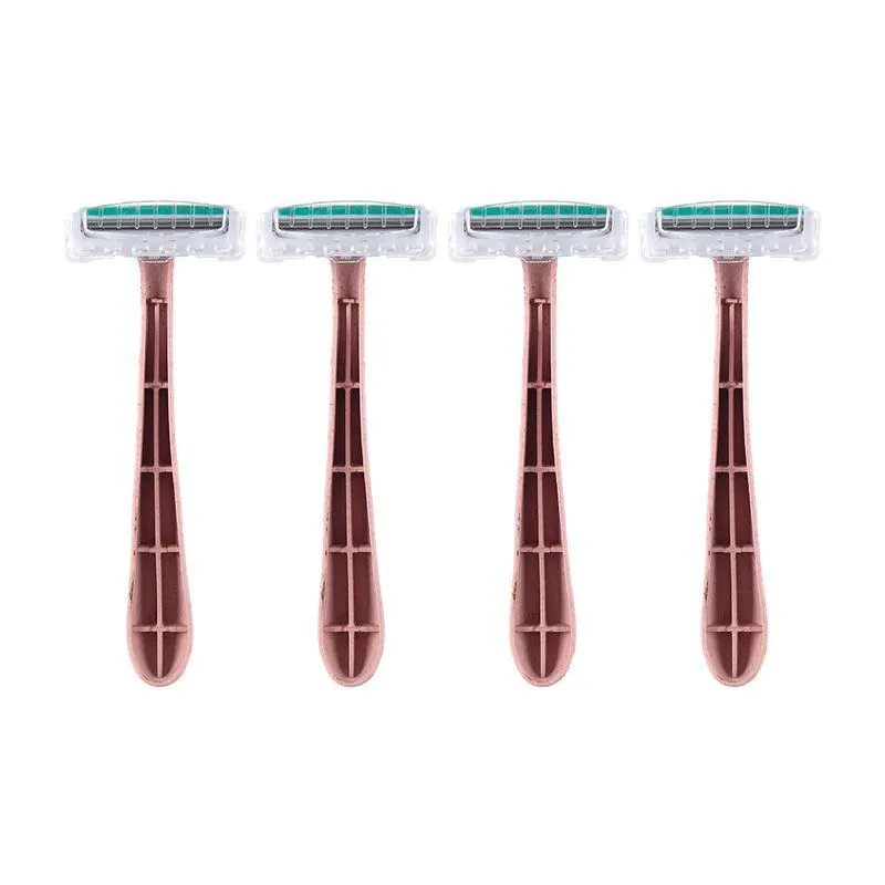 Rastrillo para Mujer 3 Hojas Rosa 4 Piezas