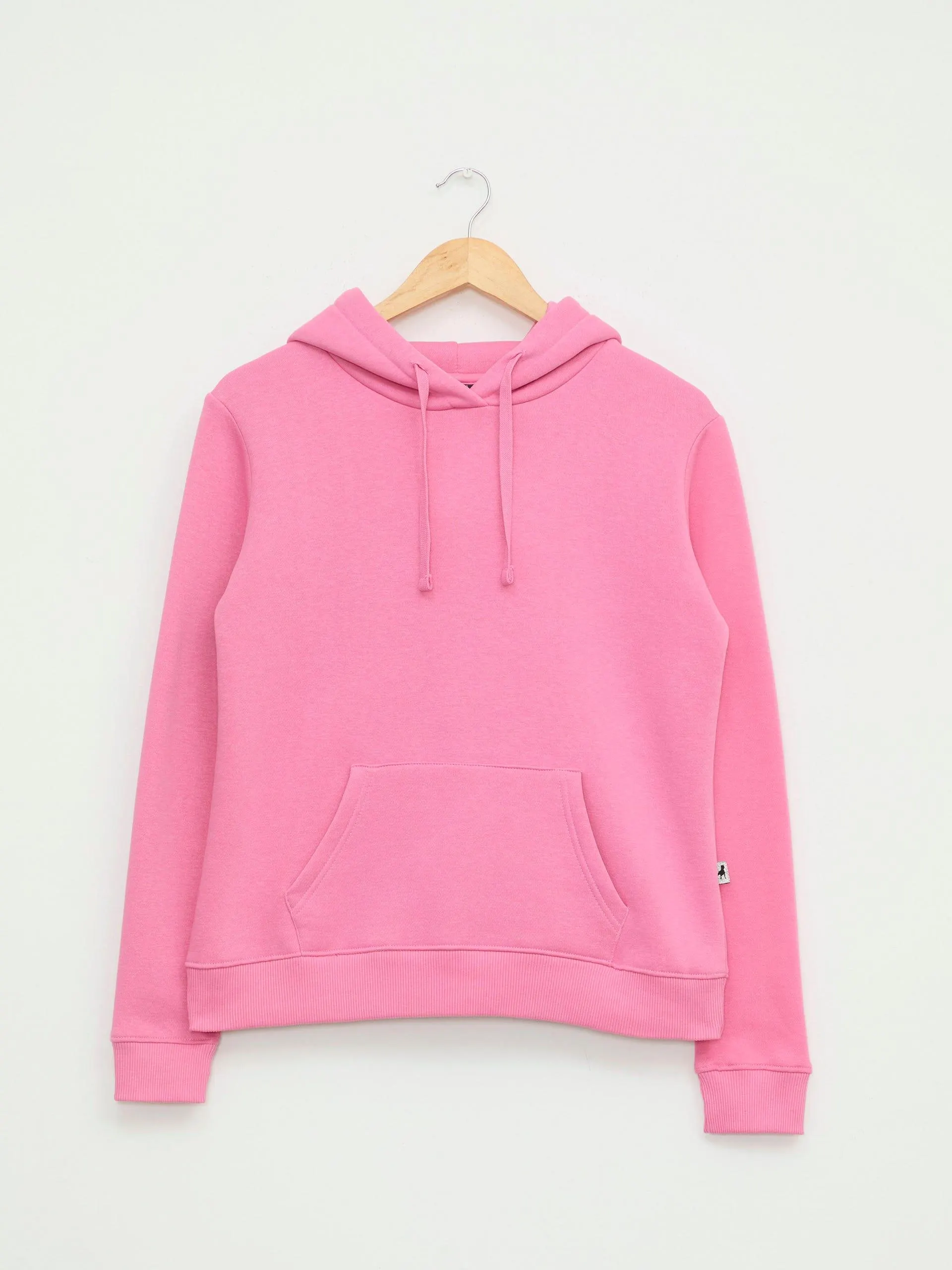 Sudadera Básica con Capucha Rosa