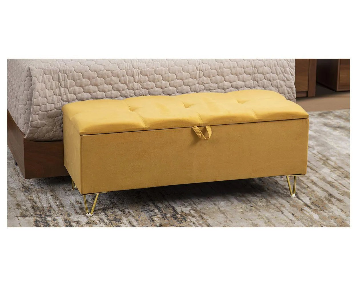 Banca Baúl Iris Amarillo