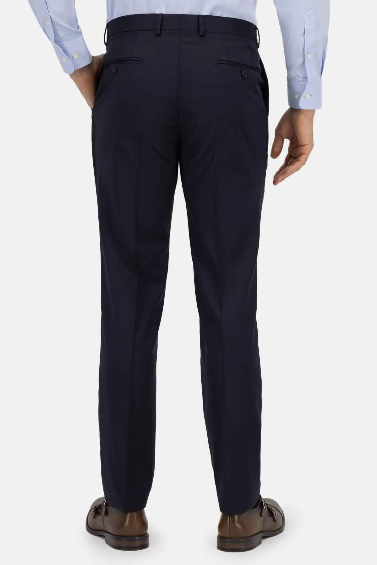 Pantalón formal Calderoni Color azul marino Contemporary fit