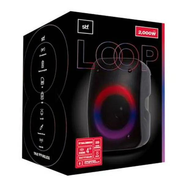 Bocina con Bluetooth STF Loop 4 Pulgadas Negro ST-S02268 Negra