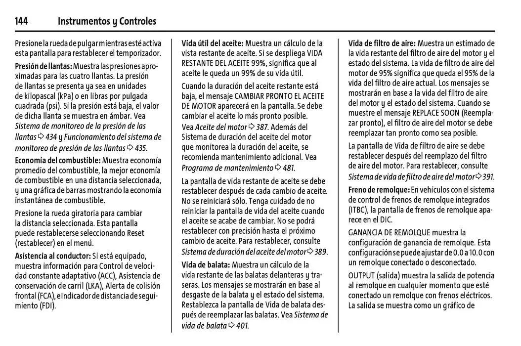Catálogo de Cheyenne 2025 Manual del propietario 22 de enero al 31 de diciembre 2025 - Pagina 145