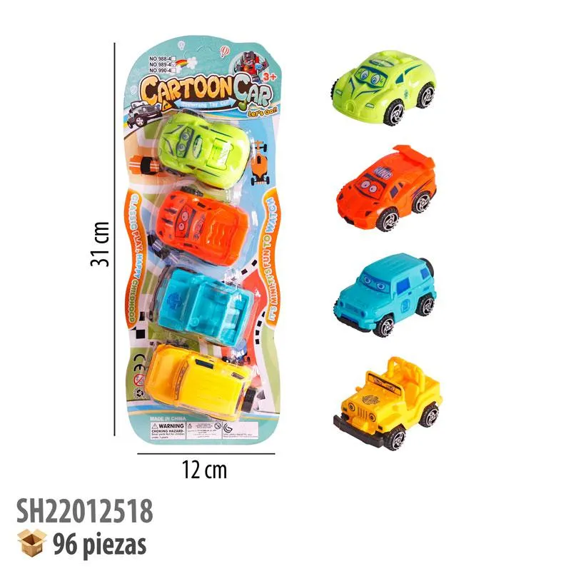CARROS 4 PIEZAS FRICCION