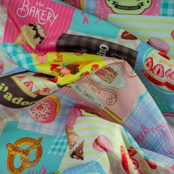 Digital Canasta Estampado Mantel Panadería