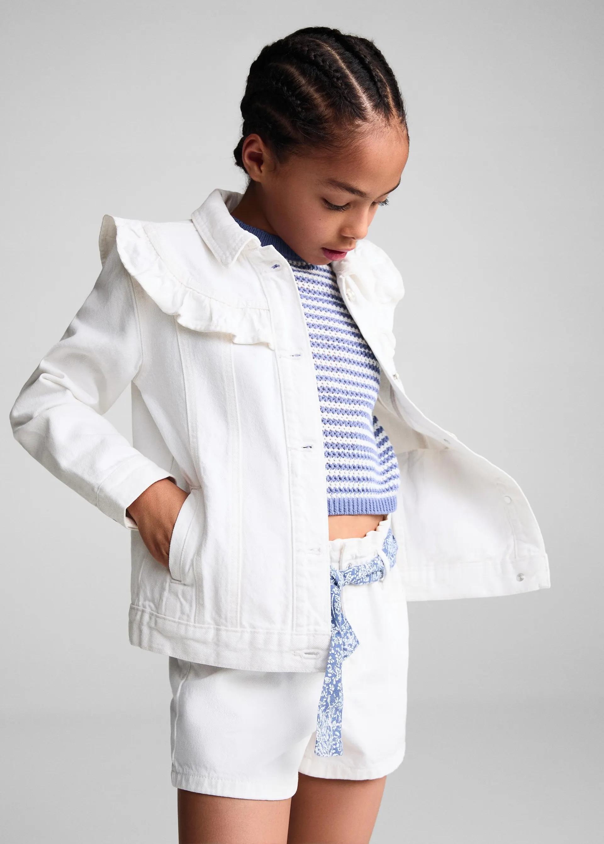 Chaqueta vaquera volantes