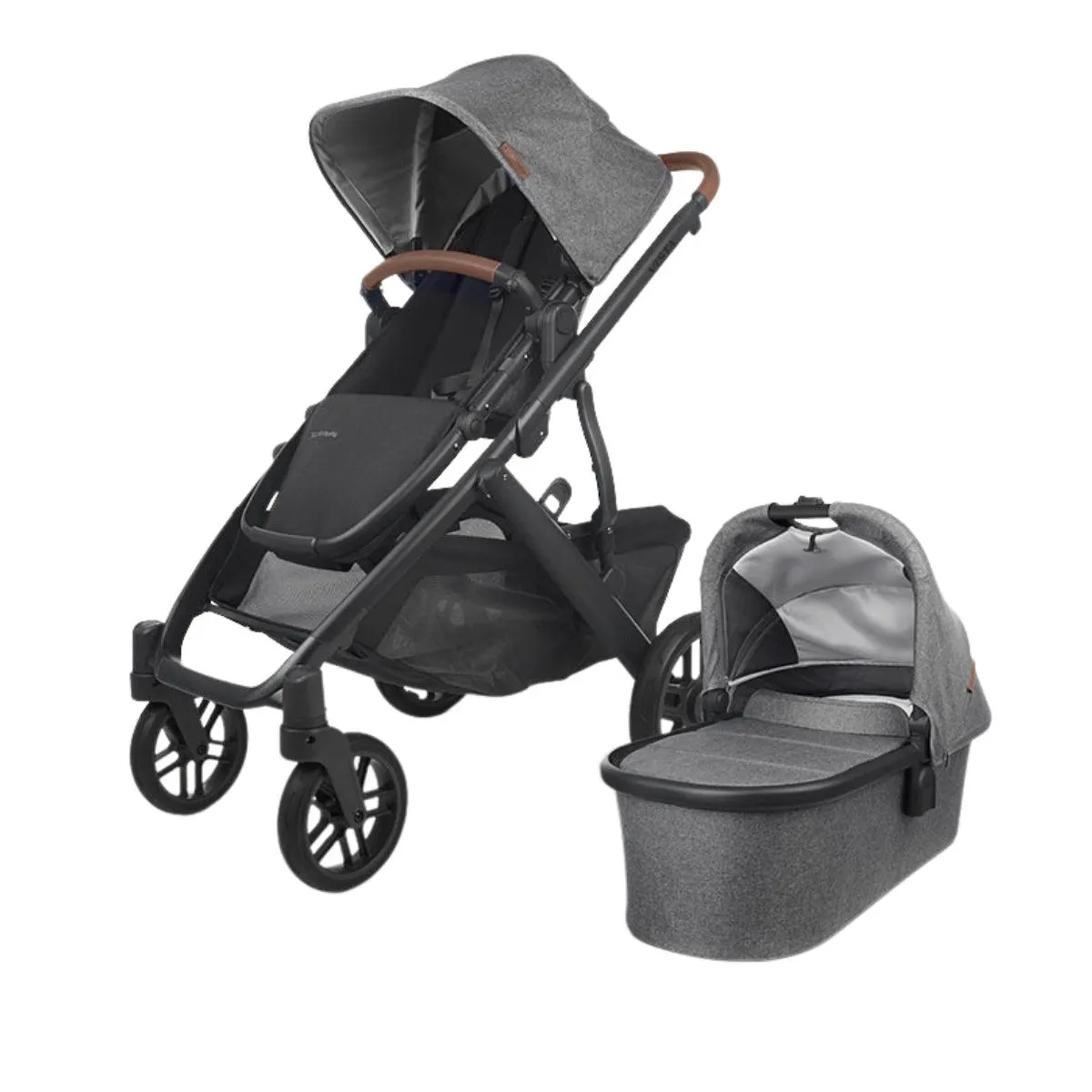 Carriola UPPAbaby Vista V2 Greyson: Mango Telescópico, Asiento Reversible y Toldo Expandible con Protección UPF 50+