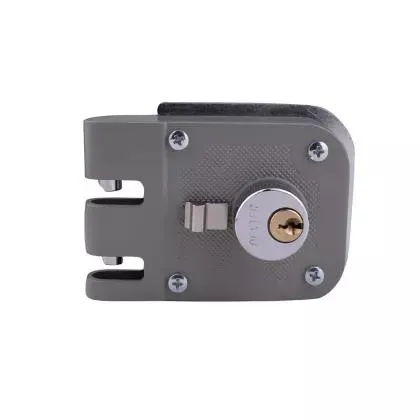 Cerradura de Sobreponer de Mordaza Izquierda Gris