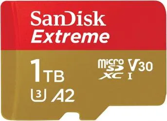 Memoria Flash SanDisk Extreme, 1TB MicroSDXC UHS-I Clase 3, con Adaptador