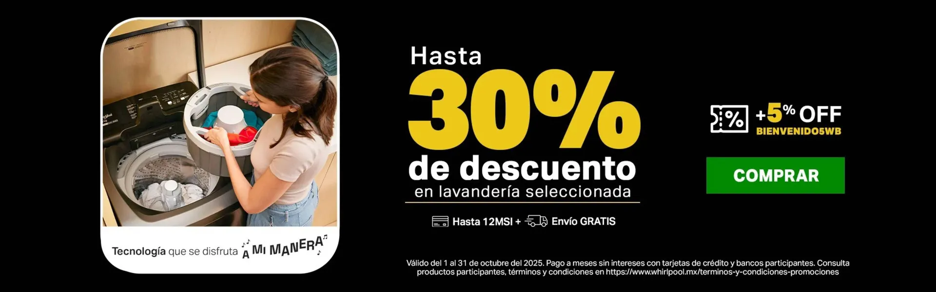 Catálogo de Catálogo Whirlpool 3 de octubre al 31 de octubre 2025 - Pagina 1
