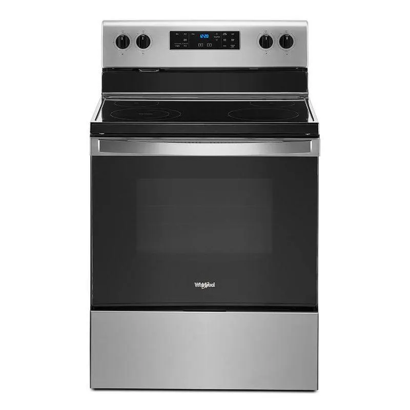 Estufa Eléctrica Al Piso 30" con 4 quemadores Gris Whirlpool