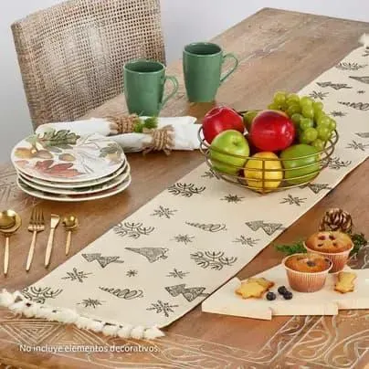 Camino de mesa árboles de navidad