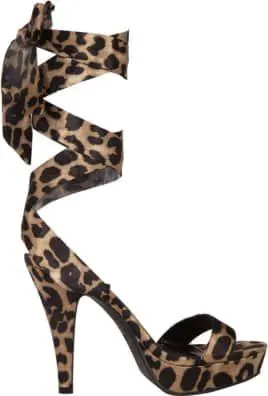 sandalia con tiras animal print