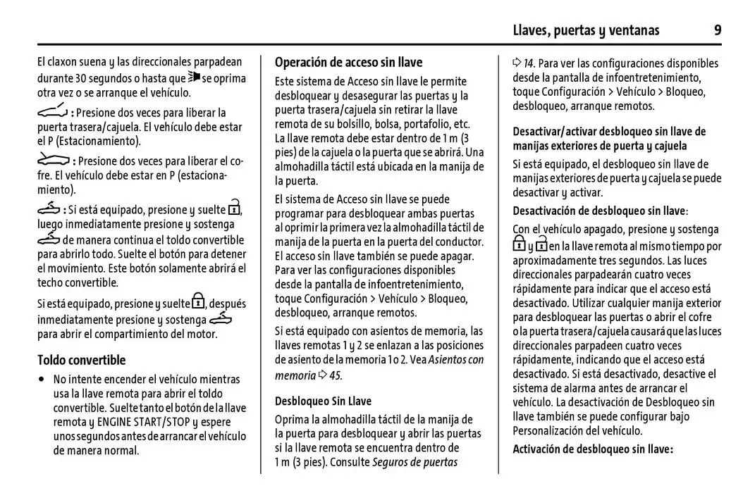 Catálogo de Chevrolet Corvette Stingray Manual del propietario 22 de enero al 31 de diciembre 2025 - Pagina 10