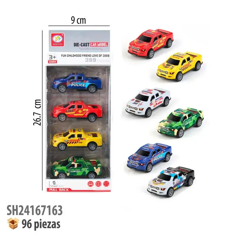 CARRITOS DE METAL 4 PIEZAS