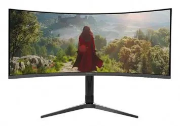 Monitor Gamer Curvo Naceb R1500 LED 34", 3440x1440 Ultra Wide Quad HD, G-Sync/FreeSync, 165Hz, HDMI/DisplayPort, Gris