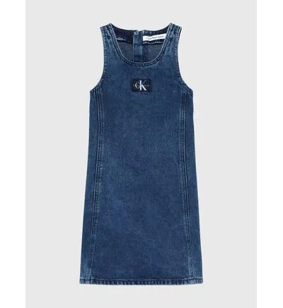 Vestido Calvin Klein Denim Niña Azul