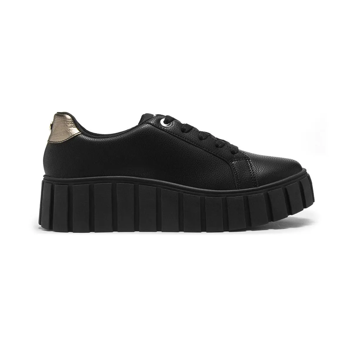 SNEAKER URBANO PLATAFORMA DENTADA CAPA DE OZONO PARA MUJER ESTILO 625403 NEGRO