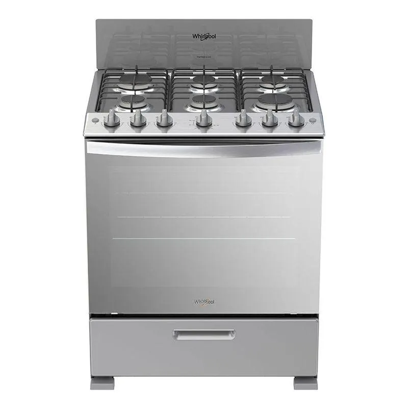 Estufa de Piso Whirlpool Gas 30 pulgadas Silver WFR3200D