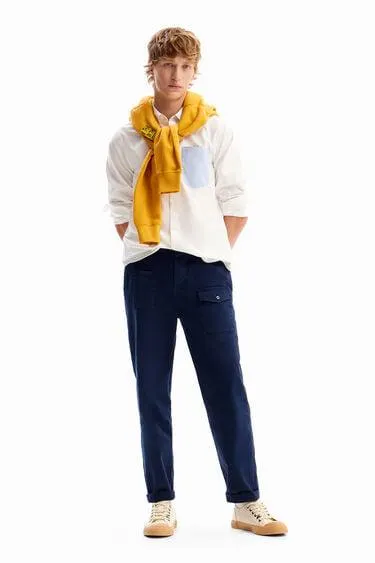 Camisa lisa bolsillo