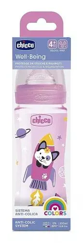 Chicco Biberón Well Being 330 Ml Rosa