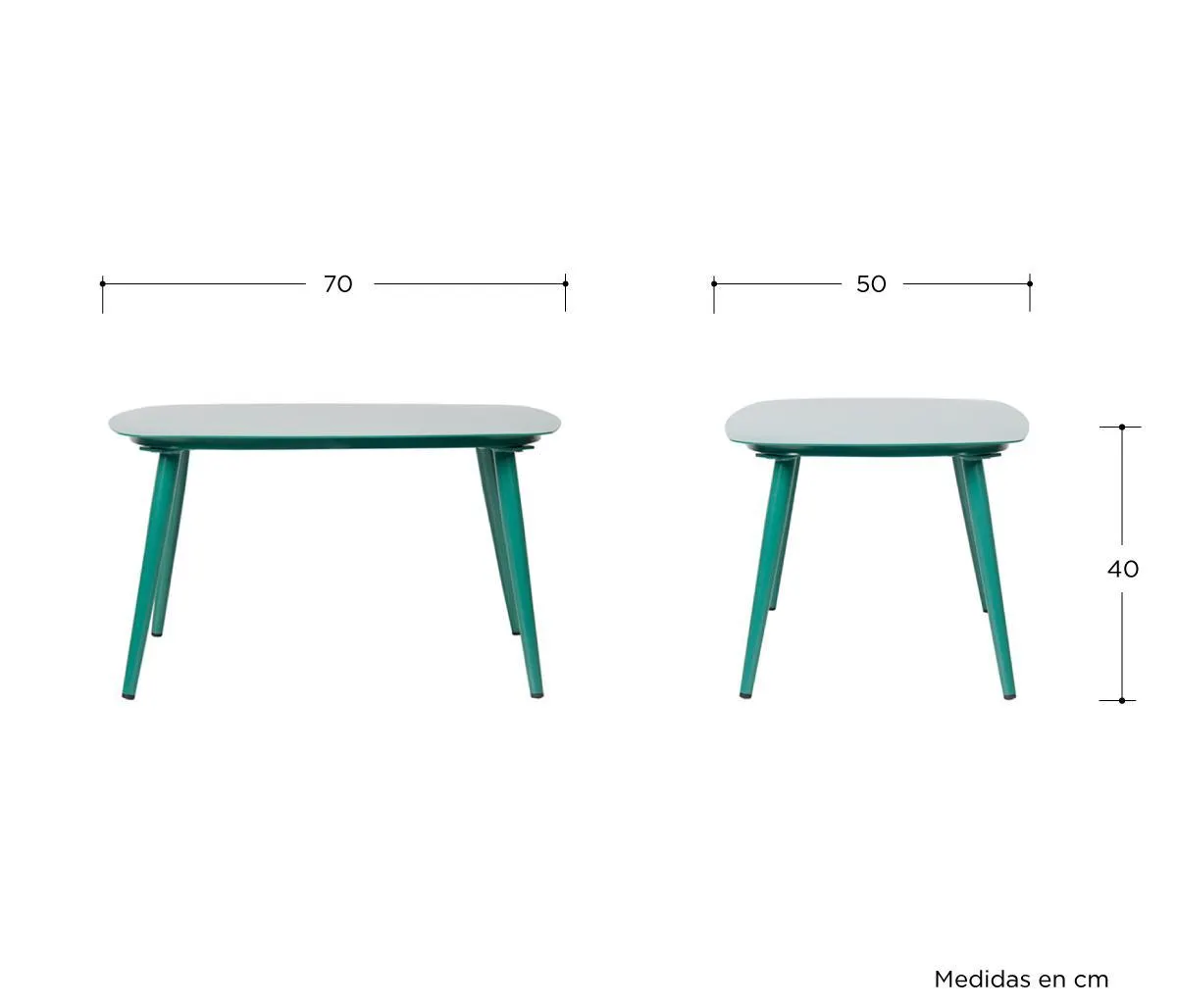 Mesa de centro Mayran 70 cm - Verde