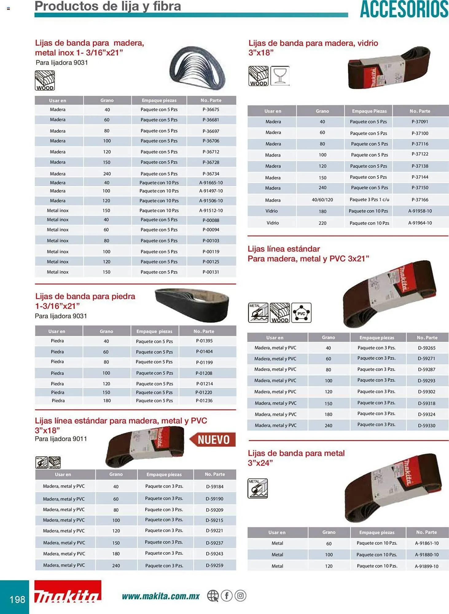 Catálogo de Catálogo Makita 8 de julio al 31 de diciembre 2025 - Pagina 198