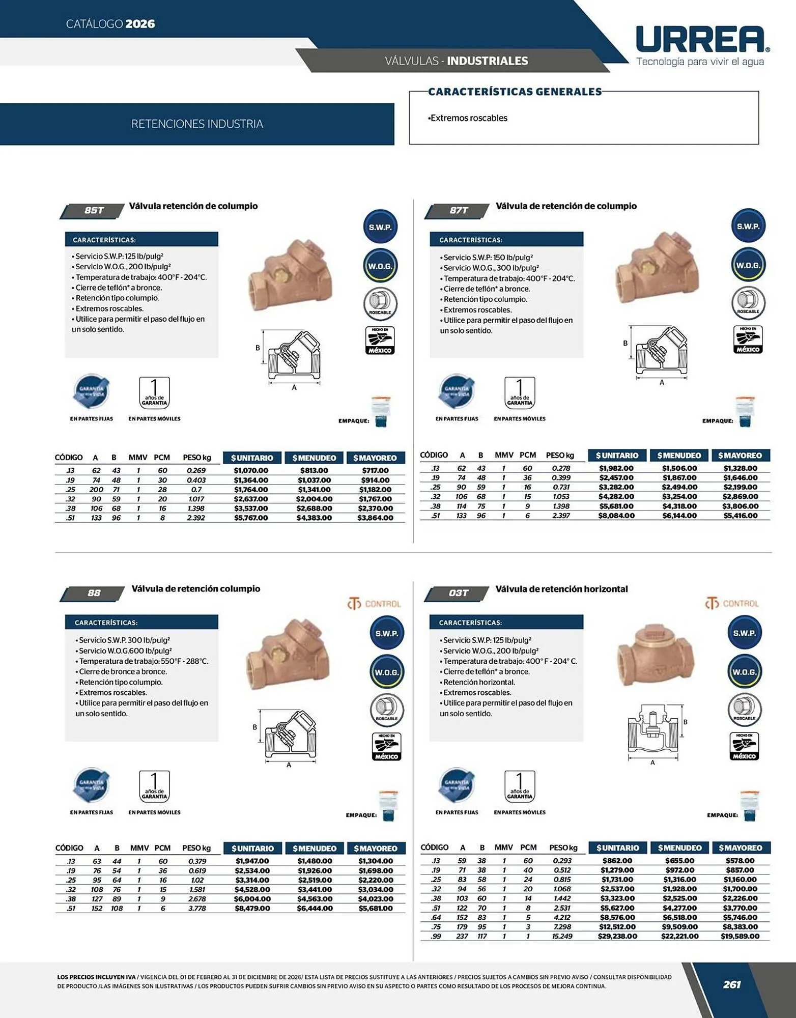 Catálogo de Catálogo Urrea 24 de abril al 31 de diciembre 2026 - Pagina 263