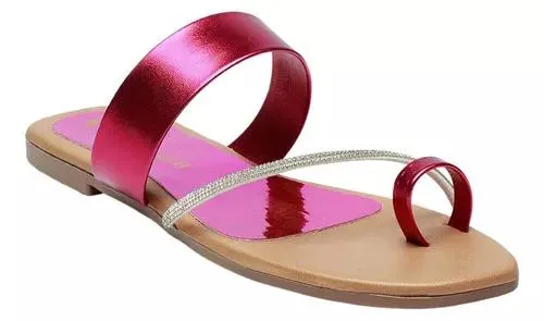 Sandalias Dama Piso Para Mujer Brillos Greta Fiusha Fareli