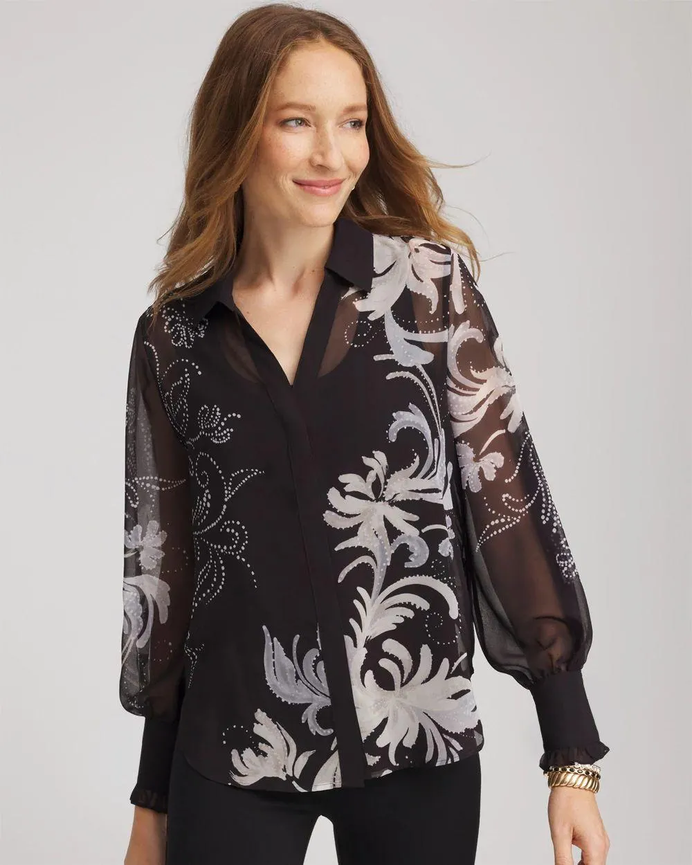 Georgette Flow Print Blouse