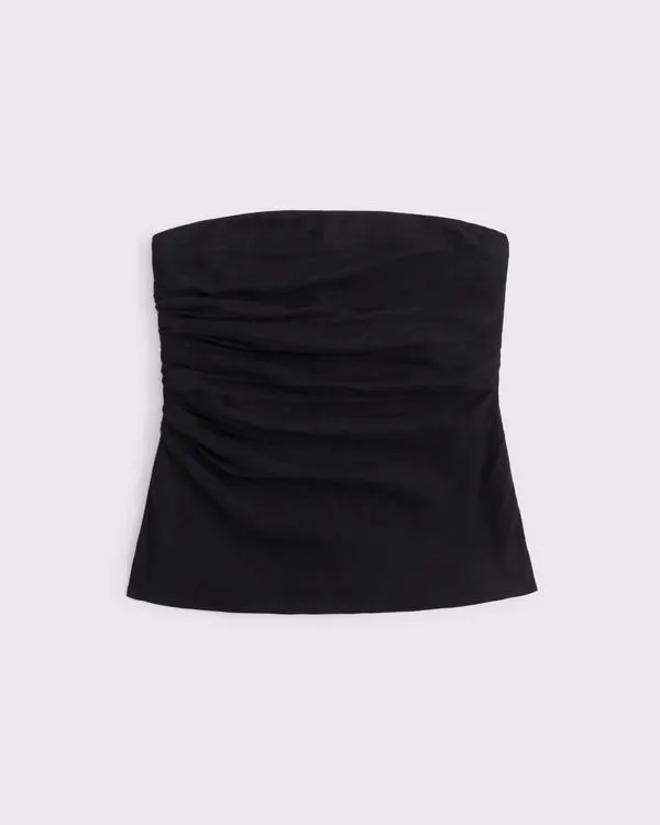 Linen-Blend Tube Top