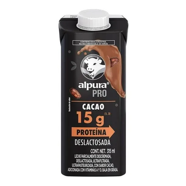 Leche Alpura Pro deslactosada sabor cacao de 315 ml