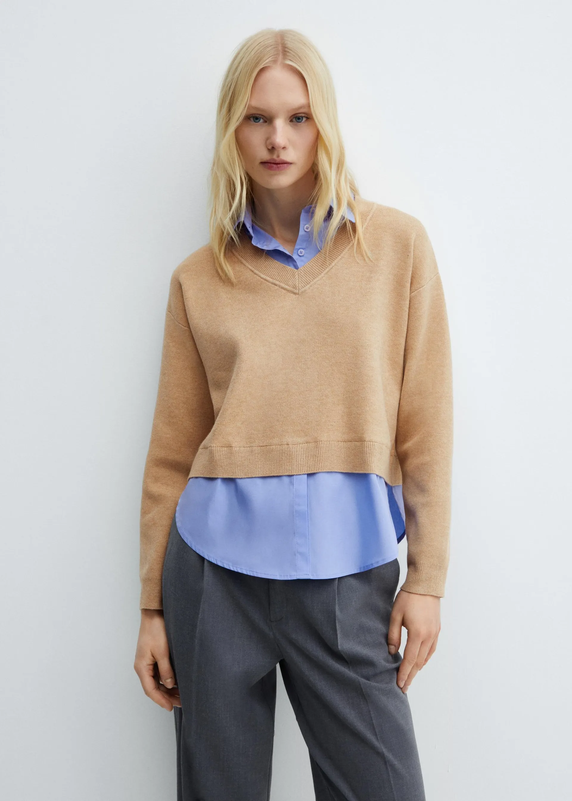 Jersey camisa combinado