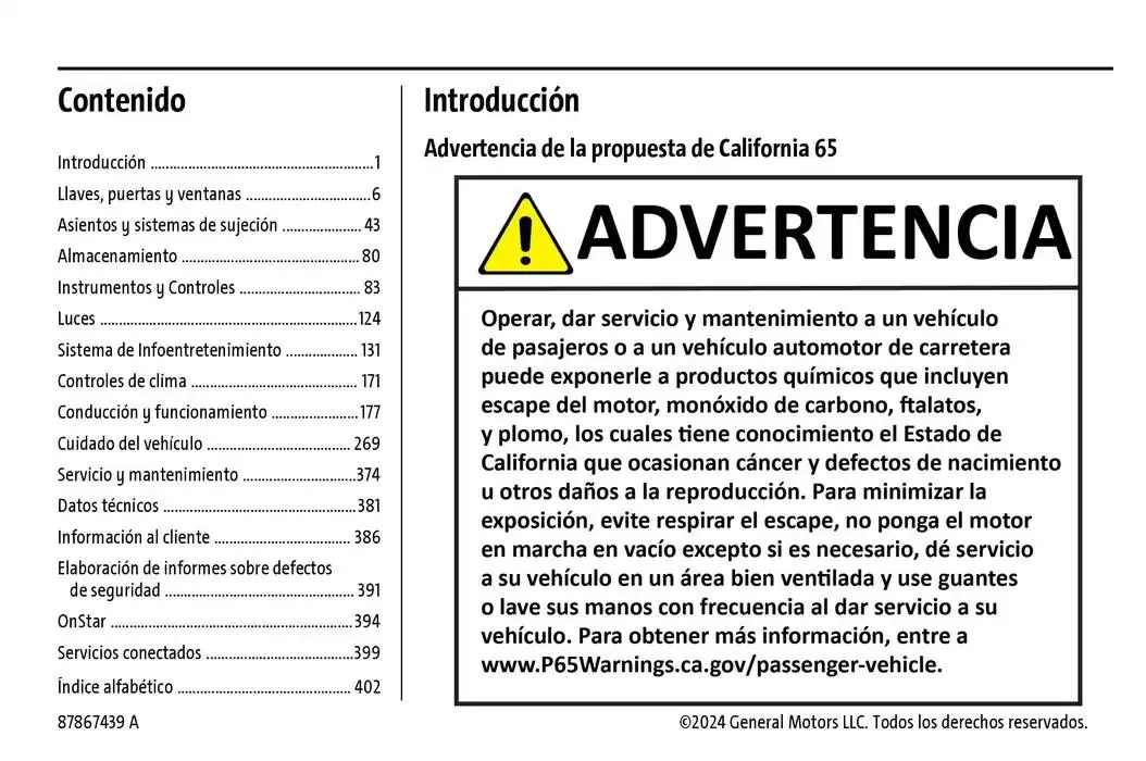 Catálogo de Chevrolet Corvette Stingray Manual del propietario 22 de enero al 31 de diciembre 2025 - Pagina 2