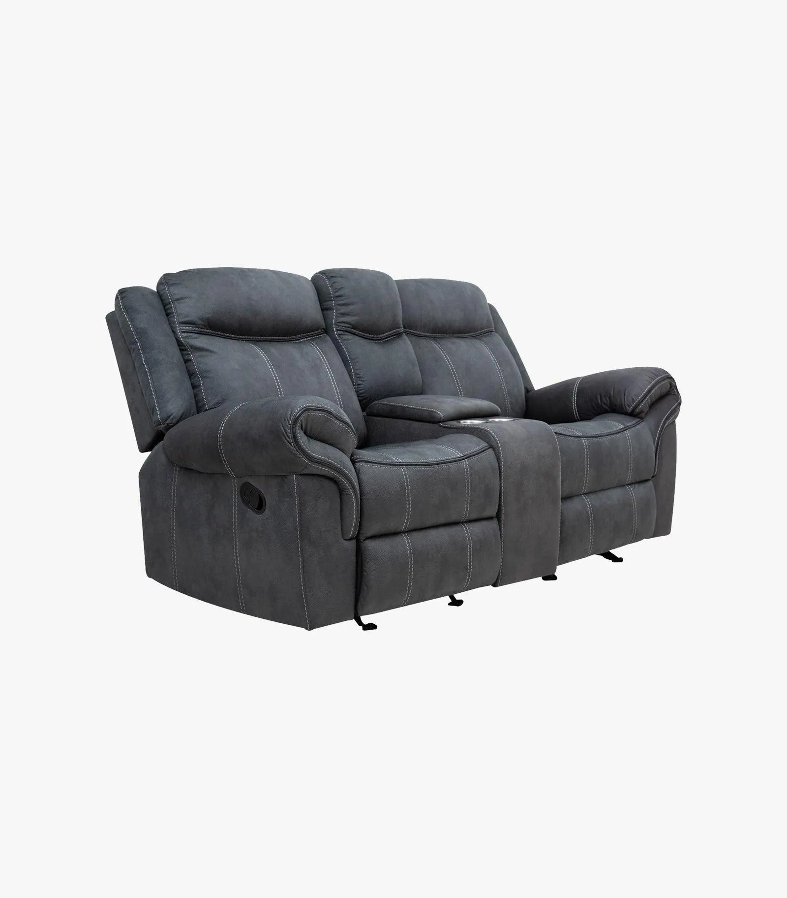 Love Seat Stanley de tela color Charcoal