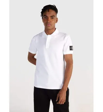 Polo Calvin Klein Logo Hombre Blanco