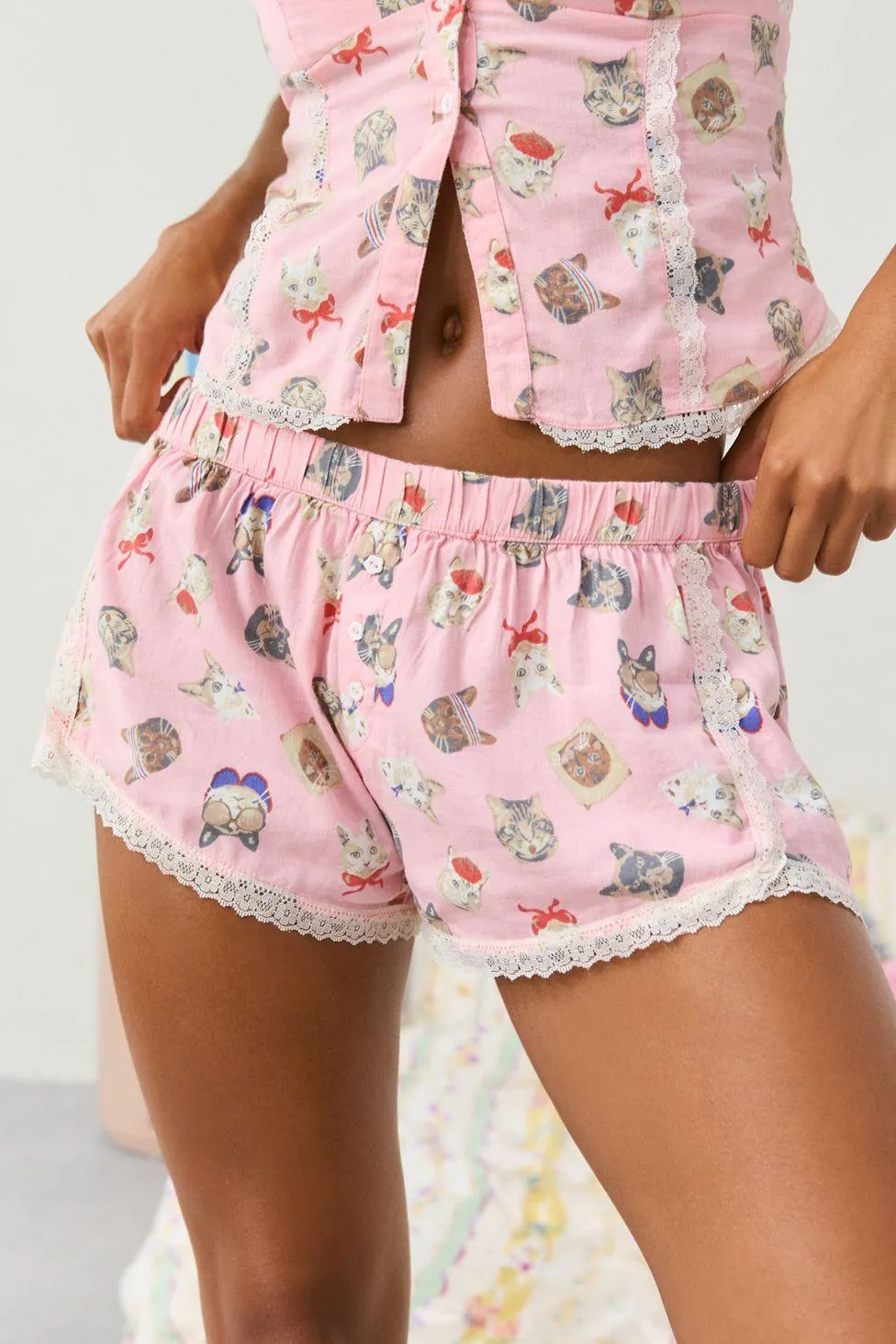 Out From Under Pillow Talk Lace Trim Boxer Shortie