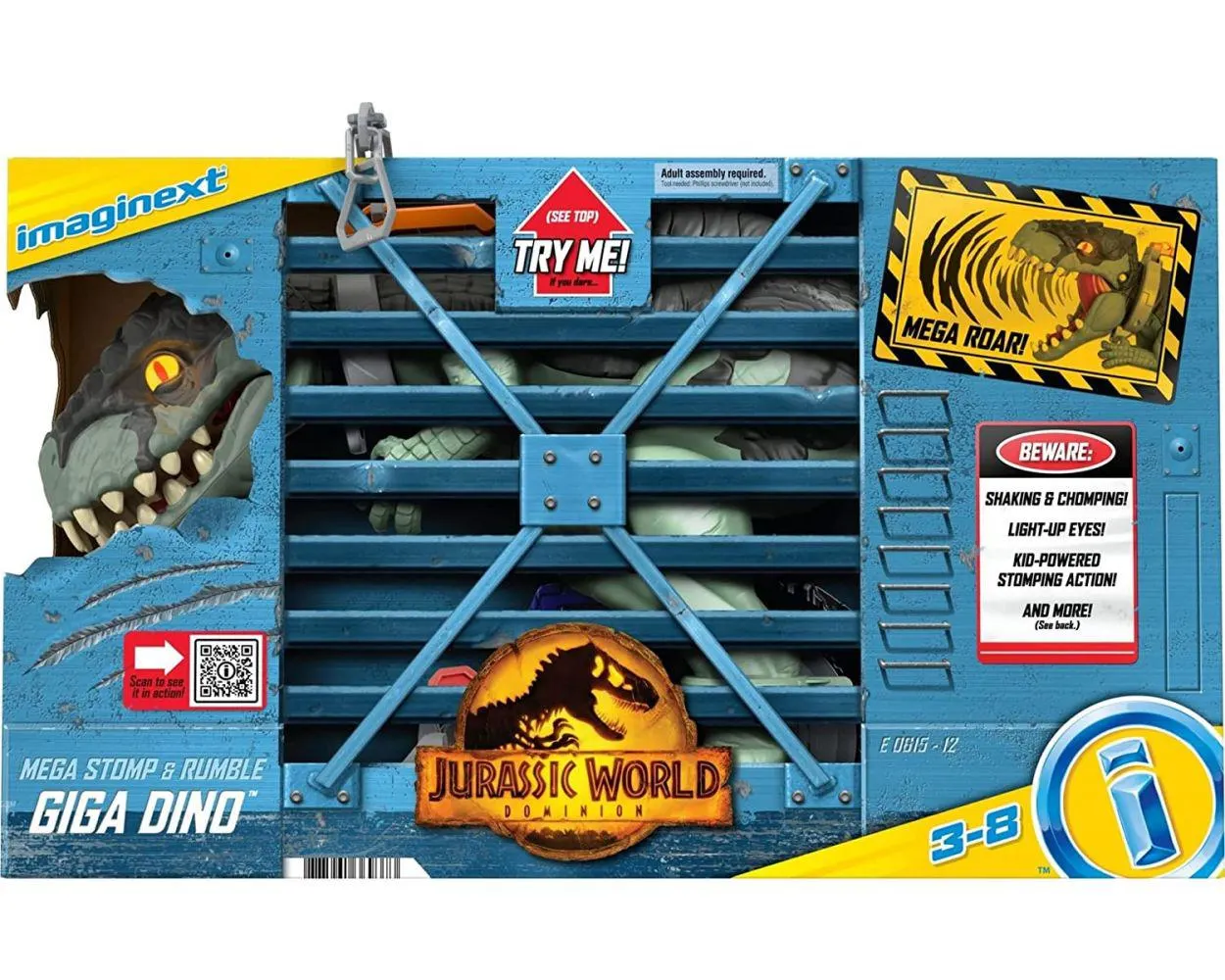 Imaginext Jurassic World Dinosaurio Mega Rugido Salvaje